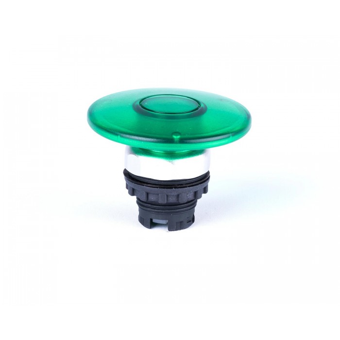 Кнопка-грибок 60 mm без фіксації, з підсвіткою, зелена