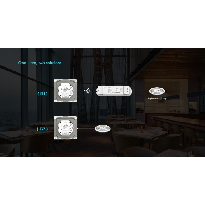 Сенсорна панель LED димера DEYA з контролером на 1 зону (T1-1), біла