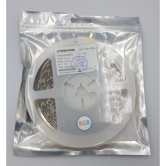 LED стрічка RISHANG 60-5050-12V-IP33 12.9W RGB 5м (RD0060AQ)