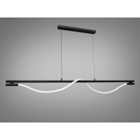 Сучасна світлодіодна люстра Шланг, 32 Вт, чорна люстра на тросах