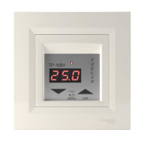 Терморегулятор для теплої підлоги Rubezh ТР-16ВУм серія Schneider Asfora (16А, 220В, крем)