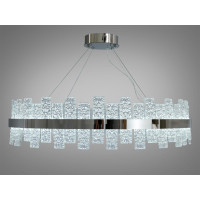 Кругла кришталева світлодіодна люстра для кухні потужністю 90 Вт, хром