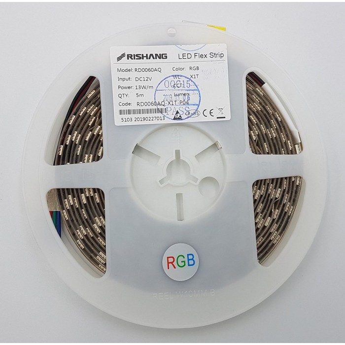 LED стрічка RISHANG 60-5050-12V-IP33 12.9W RGB 5м (RD0060AQ)