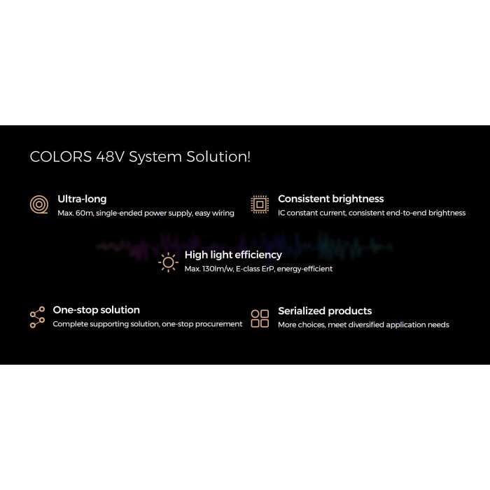 LED стрічка COLORS 80-2835-48V-IP20 5.8W 625Lm 3000K 5м (D880-48V-10mm-WW)