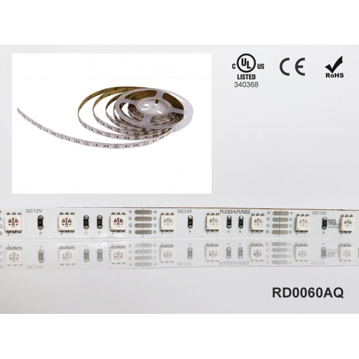 LED стрічка RISHANG 60-5050-12V-IP33 12.9W RGB 5м (RD0060AQ)