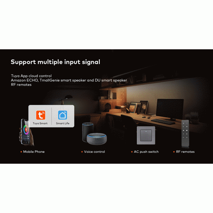 Релейний модуль вимикач DALI WIFI+RF 15A*1CH 100-240VAC (SS-L(WT))