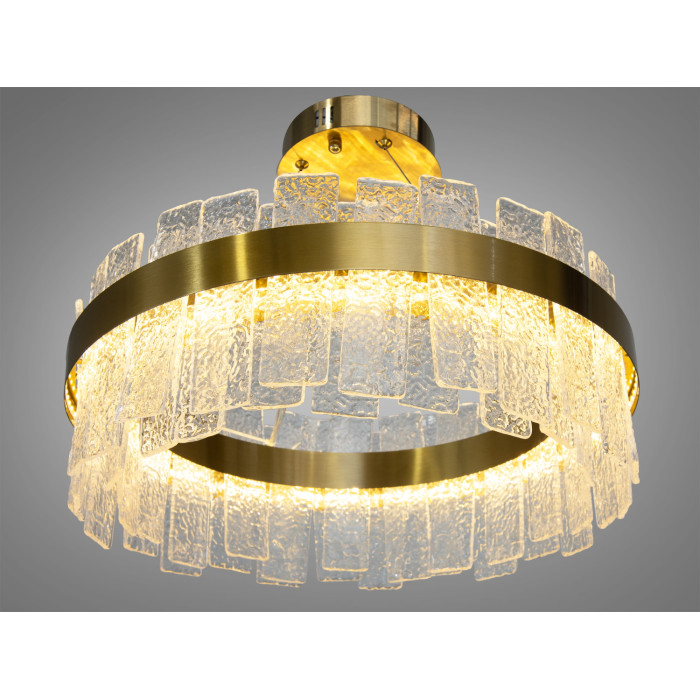 Високоефективна кришталева світлодіодна люстра, 110 Вт, бронза