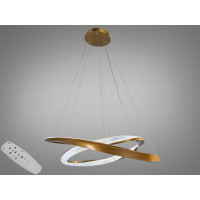 Дизайнерська підвісна світлодіодна люстра з пультом, 100 Вт, золото