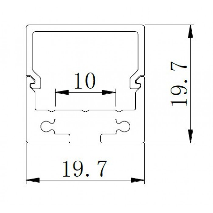LED-профіль підвісний, 2.5 метра (LS1911K)