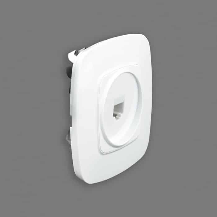 Розетка телефонна біла ELA