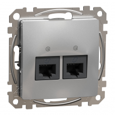 Два роз RJ45 CAT5E UTP Алюм Sedna Design, Алюміній, Sedna Design & Elements