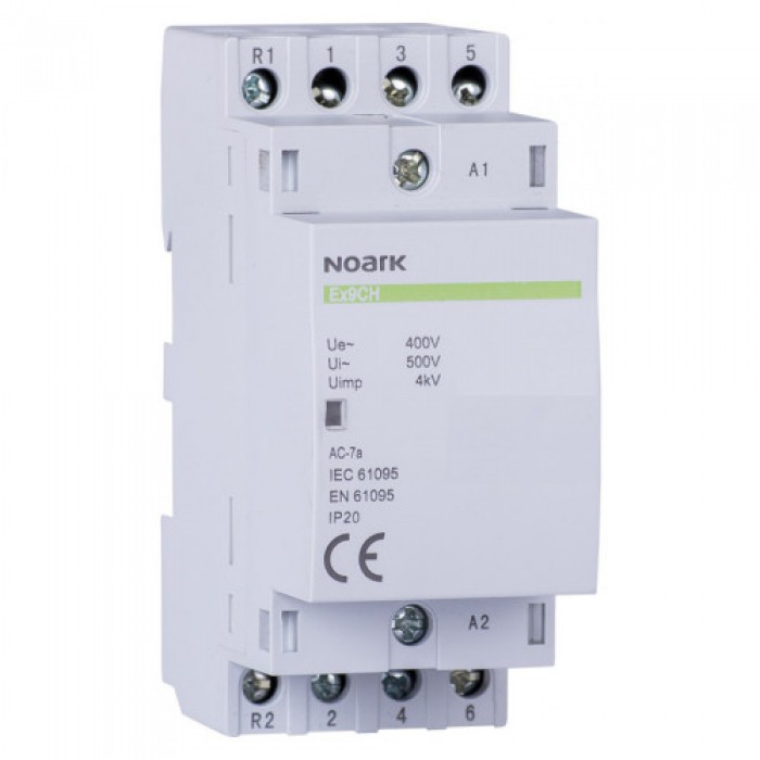 Модульний контактор, 25 A, котушка 24V, 4 NC