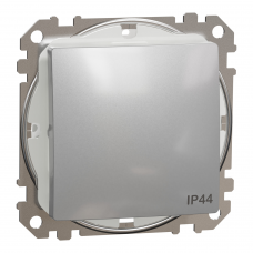 Однокл перемикач IP44 Алюм Sedna Design, Алюміній, Sedna Design & Elements