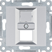 Панель подвійна для RJ12/RJ45 Lumina, срібна