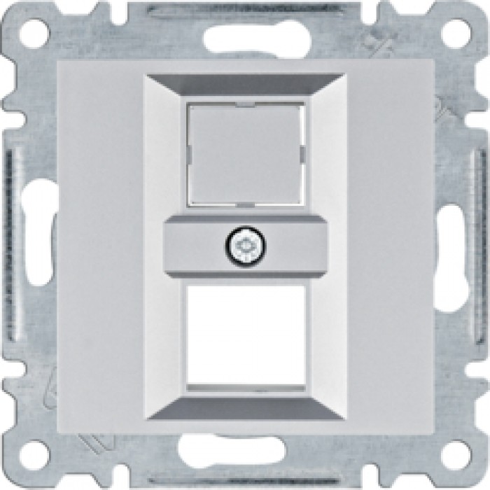 Панель подвійна для RJ12/RJ45 Lumina, срібна