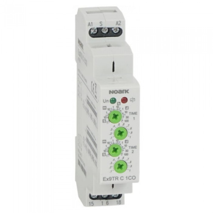 Реле часу однофункціональне, 1CO контакт 16A, 12-240V AC/DC, з повторюванням