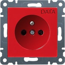 Розетка DATA з центральним з/к Lumina, червона, 16А/230В