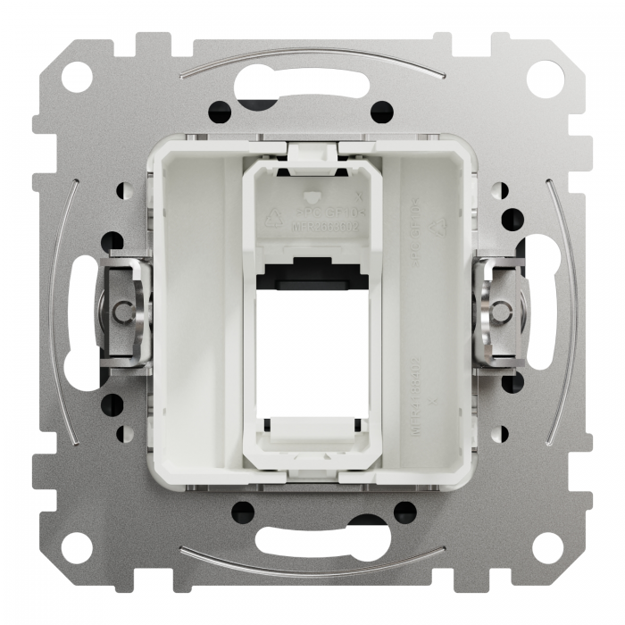 Центр пл для 1 Keystone чор Sedna Design, Чорний, Лицьова накладка
