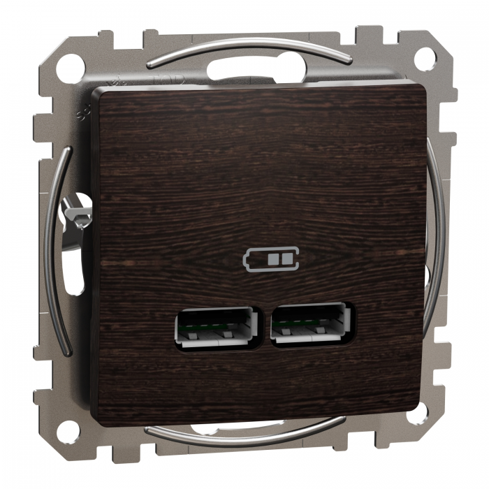 USB роз A+A 2,1A Венге Sedna Elements, Венге, Sedna Design & Elements