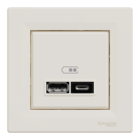 USB розетка тип А+С 2,4 А крем Asfora, Asfora