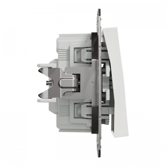 Вимикач однокл з підсв білий Asfora б/р, Asfora