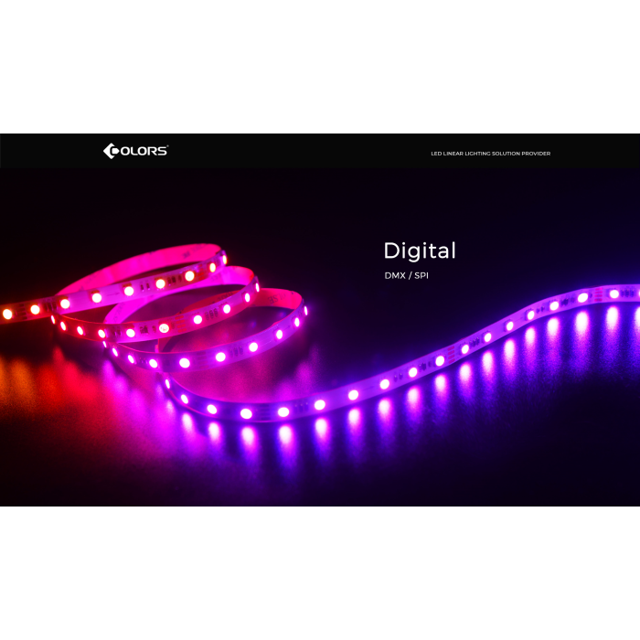 LED стрічка COLORS 60-5050-12V-IP20 8.4W SMART RGB-SPI 5м (DS560RGB-12V-10mm)