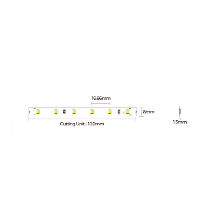 LED стрічка COLORS 60-2835-24V-IP55 4,4W 2700K 5м (DJ60-24V-8mm-IP55-SW)