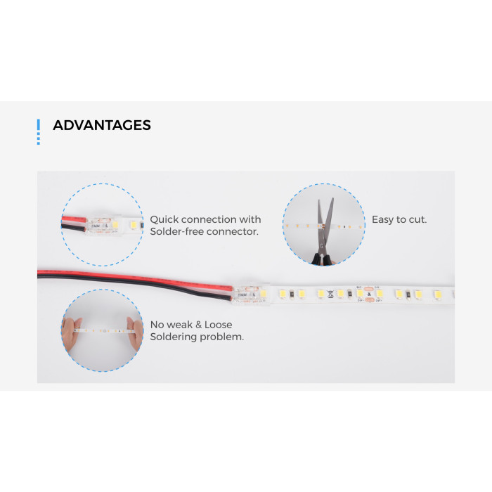 LED стрічка COLORS 120-2835-24V-IP55 8.8W 810Lm 2700K 5м (DJ120-24V-8mm-IP55-SW)