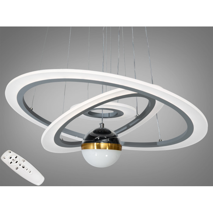 Новинка, світлодіодна люстра з додатковим підсвічуванням, 90 Вт