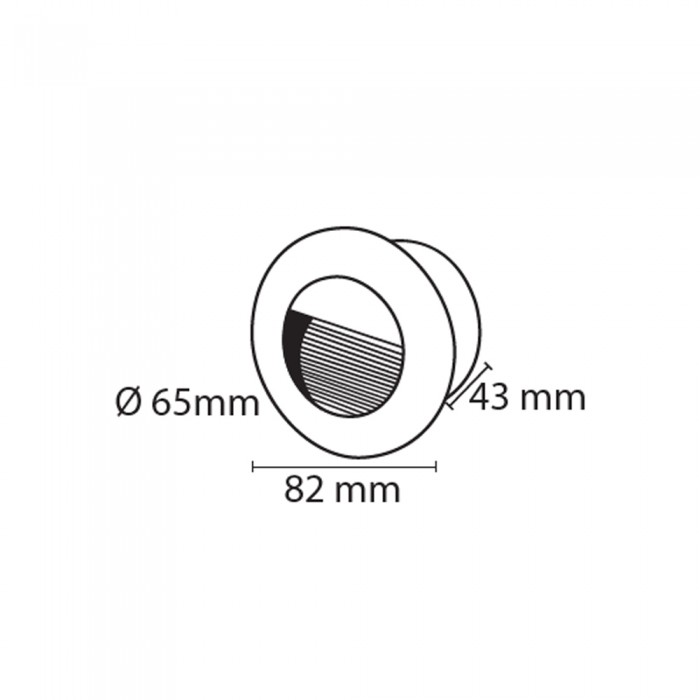 Світлодіодний світильник сходовий ICON-R 3W білий