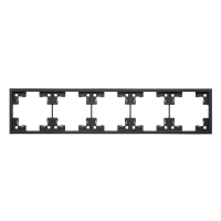 Рамка п'ятимісна універсальна Quadrant, матовий чорний
