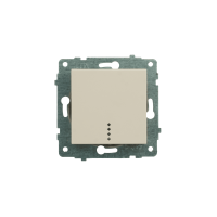 Механізм вимикача 1-клв. з підсвіткою Grano Кремовий/12/60, Крем, Механізм вимикача з підсвіткою