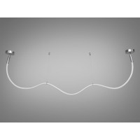 Сучасна світлодіодна люстра шланг потужністю 22Вт, хром