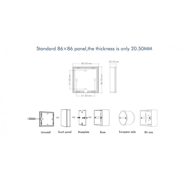 Панель LED димера DEYA на 4 зони T21(Black)