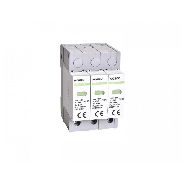 DC ПЗІП Ex9UEP, Клас ІІ, In=20kA, 1200V DC, 3 модулі, для не заземлених PV систем