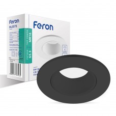 Вбудований поворотний світильник Feron DL0375 під лампу чорний