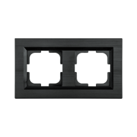 Рамка двійна QUANTUM чорна/12/120, Чорний, Рамка двійна