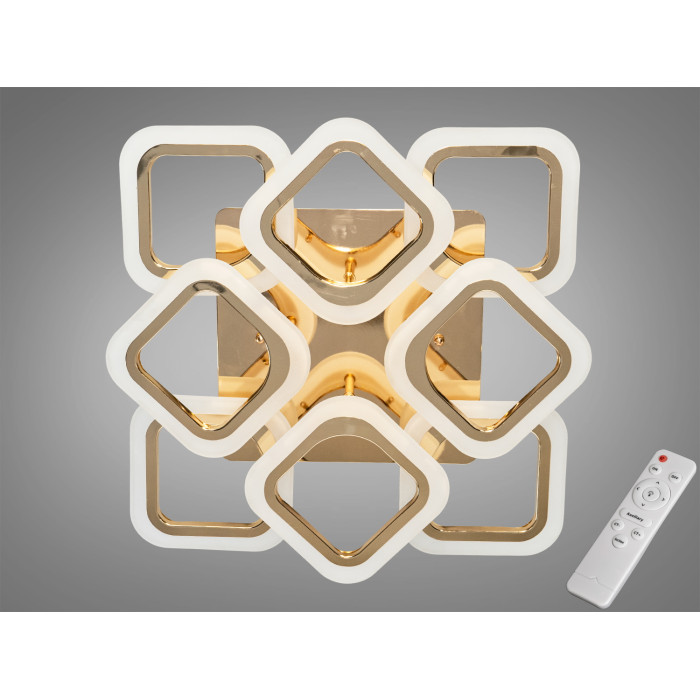Світлодіодна люстра смарт світильник з пультом dimmer, 80W, хром