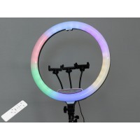 RGB селфі лампа з пультом, 45см, без штатива, живлення 220В, RGB лампи