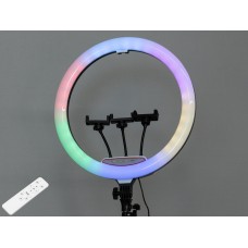 RGB селфі лампа з пультом, 45см, без штатива, живлення 220В, RGB лампи