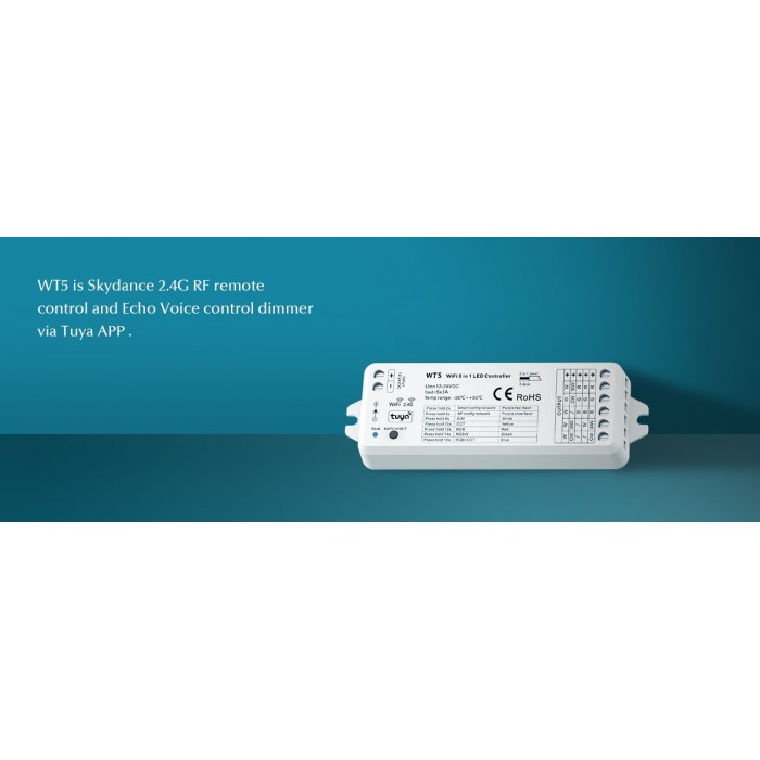 LED-контролер DEYA 12-24VDC, 3A*5CH(WT5)