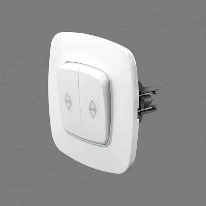 Вимикач прохідний 2-клавішний білий ELA