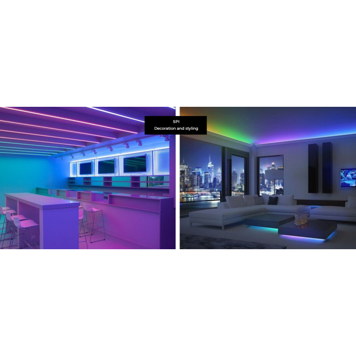 LED стрічка COLORS 60-5050-12V-IP20 8.4W SMART RGB-SPI 5м (DS560RGB-12V-10mm)