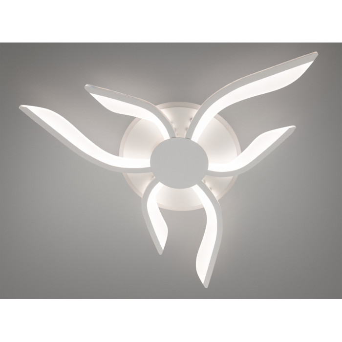 Цікава led люстра з пультом, диммером, підсвіткою, 52W, біла