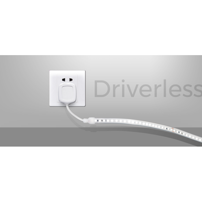 LED стрічка COLORS 52-2835-230V-IP65 5.3W 396Lm 2850K 50м (H852-230V-12mm-WW)