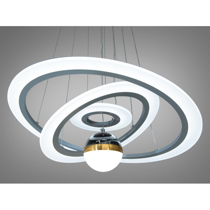 Новинка, світлодіодна люстра з додатковим підсвічуванням, 90 Вт