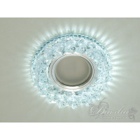 Красивий, кришталевий, точковий світильник із вбудованим світлодіодни