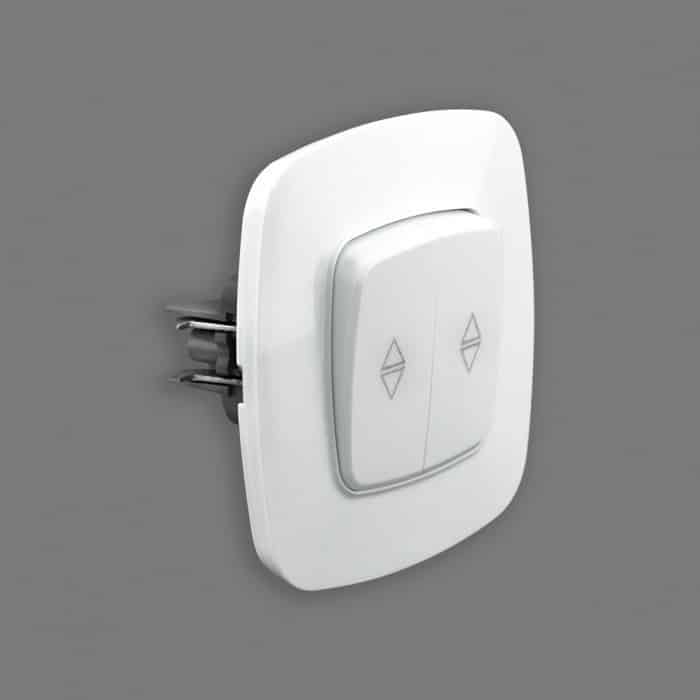 Вимикач прохідний 2-клавішний білий ELA