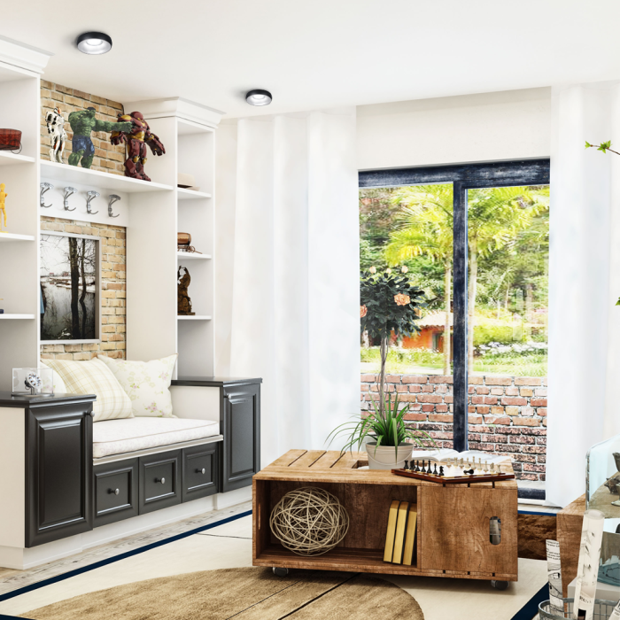 Вбудований світильник Feron DL1842 під лампу білий матовий