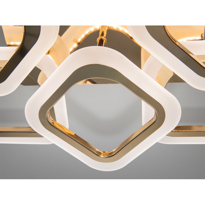 Світлодіодна люстра смарт світильник з пультом dimmer, 80W, хром